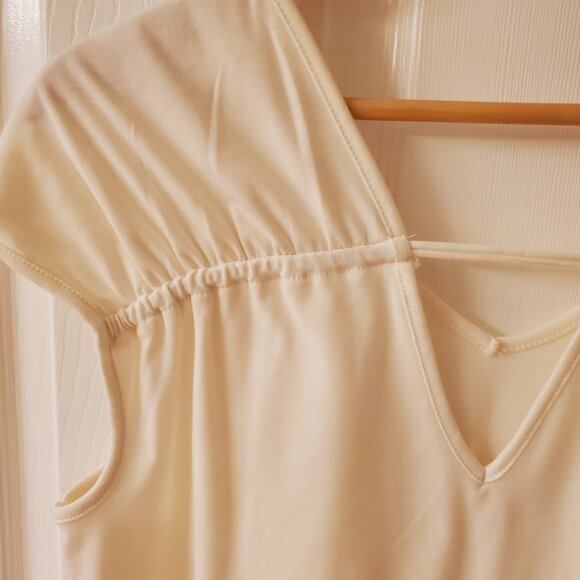 Cooper & Ella - Ruched Shoulder Solid Top in White/Ivory Size: M (6-8) - Picture 6 of 9